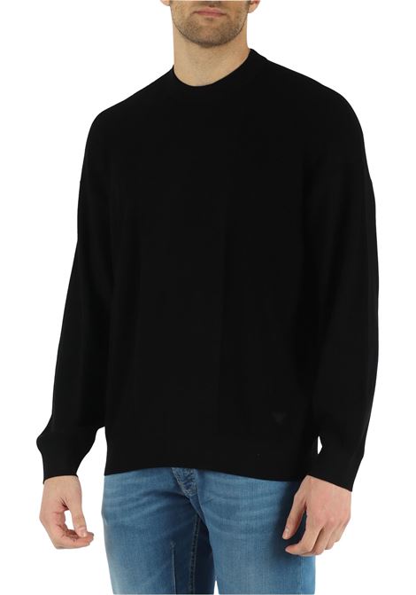 Ribbed jumper with reverse plain-knit inserts EMPORIO ARMANI | sweaters | 3D1MXH 1MPIZ0999
